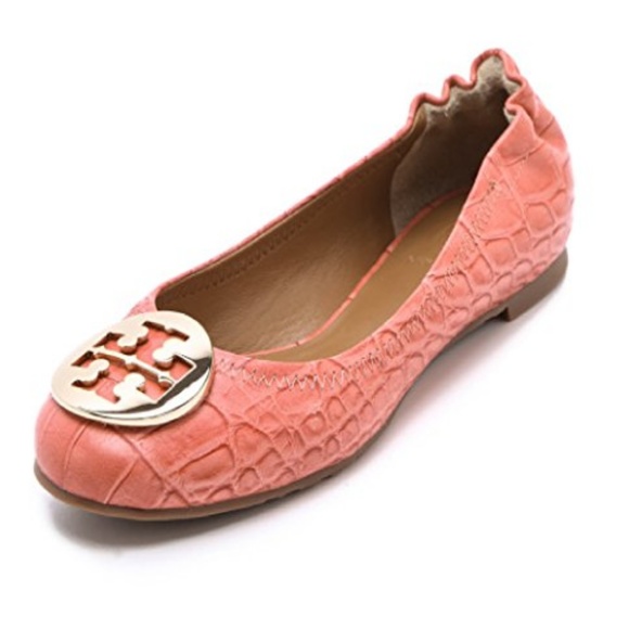 Tory Burch Shoes - Tory Burch Pink Dorothy Croc Reva Flats, US 9M